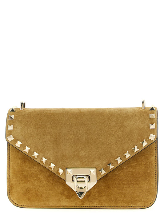 Valentino Garavani Beige 'Rockstud' Small Shoulder Bag