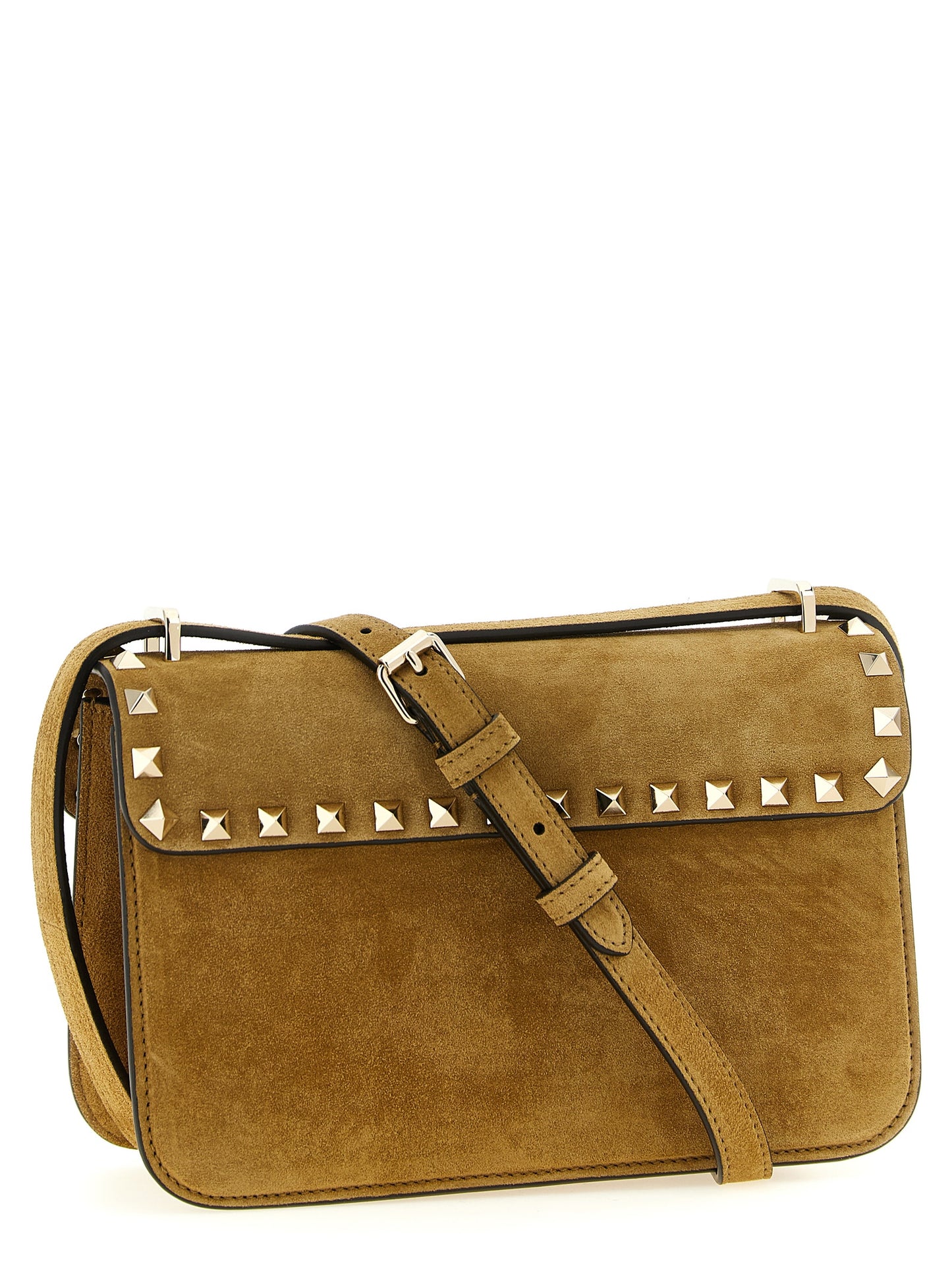 Valentino Garavani Beige 'Rockstud' Small Shoulder Bag
