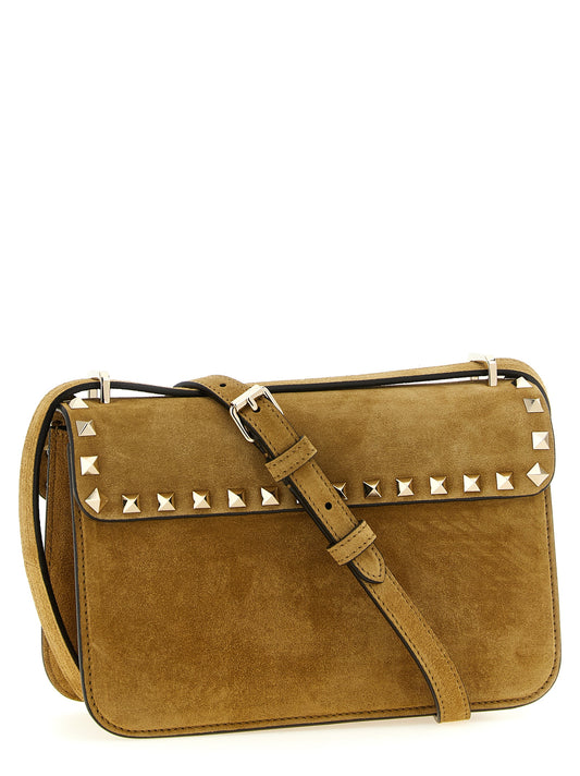 Valentino Garavani Beige 'Rockstud' Small Shoulder Bag