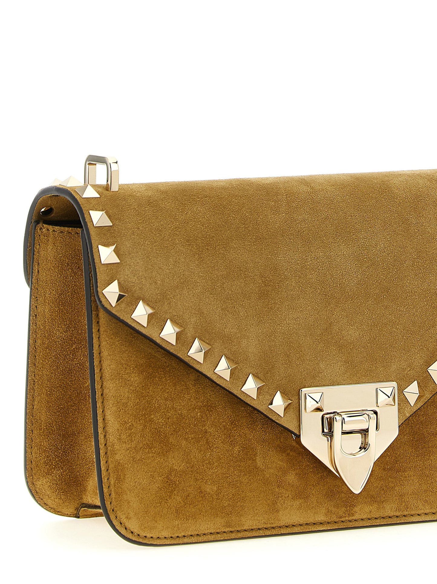 Valentino Garavani Beige 'Rockstud' Small Shoulder Bag