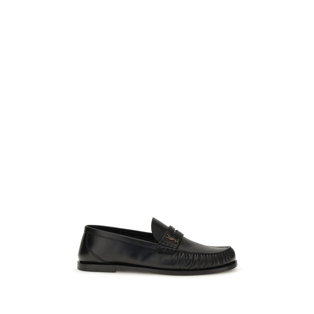 Saint Laurent Black 'Slip-On' Loafers schwarz