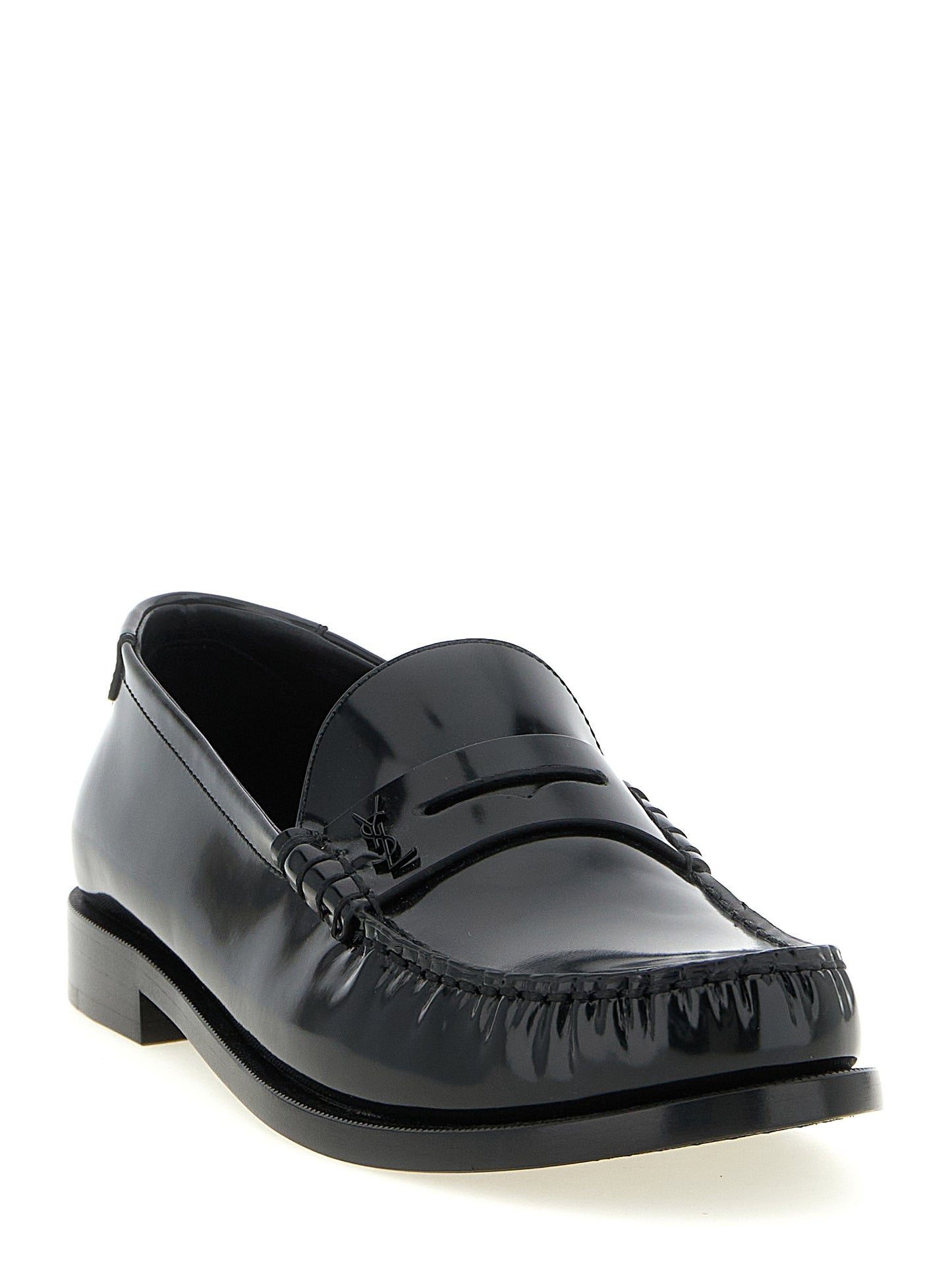 Saint Laurent Black 'Le Loafer' Loafers Curated Luxury Accessories by Orvyn