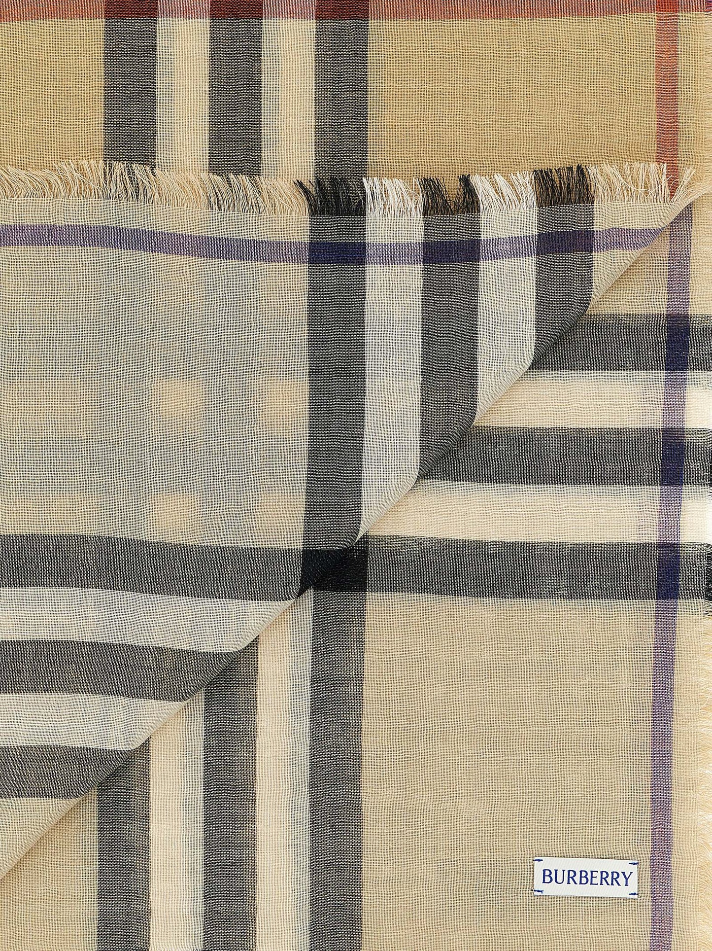 Burberry Beige Wool Foulard