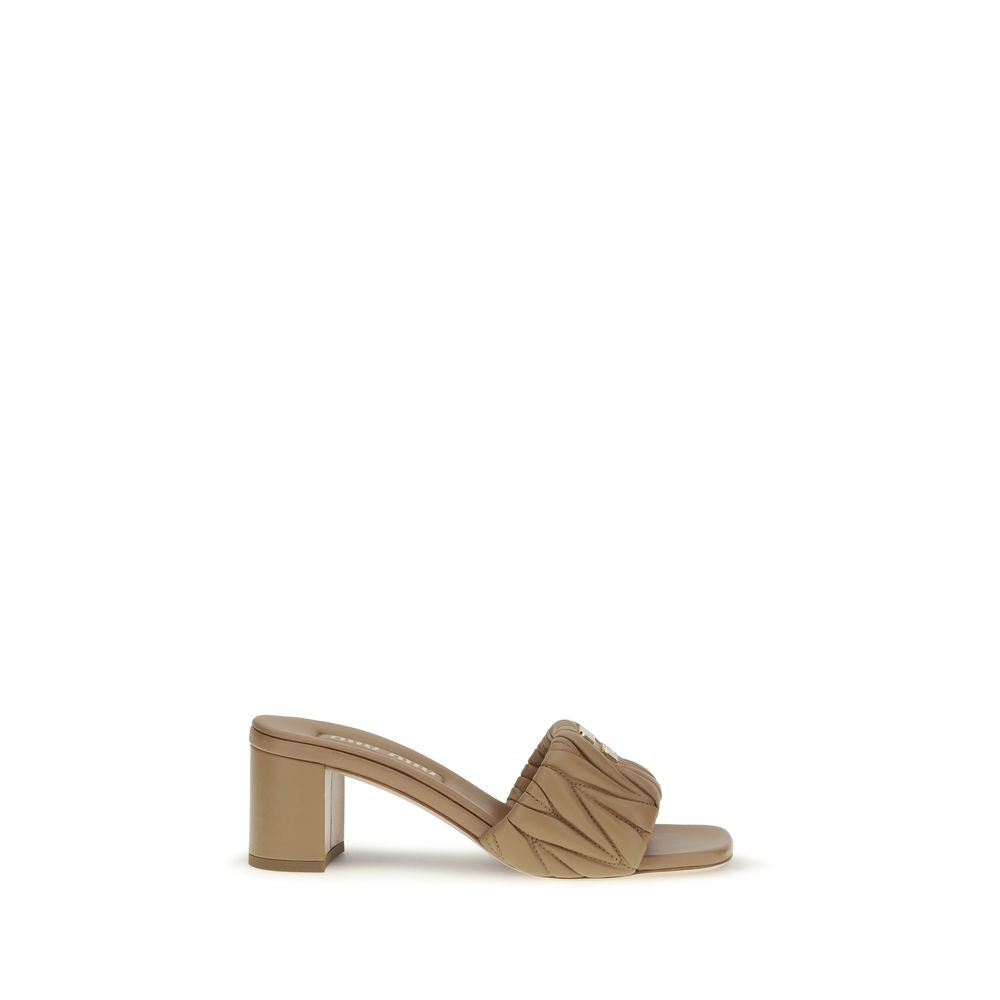 Miu Beige 'Platform' Sandals