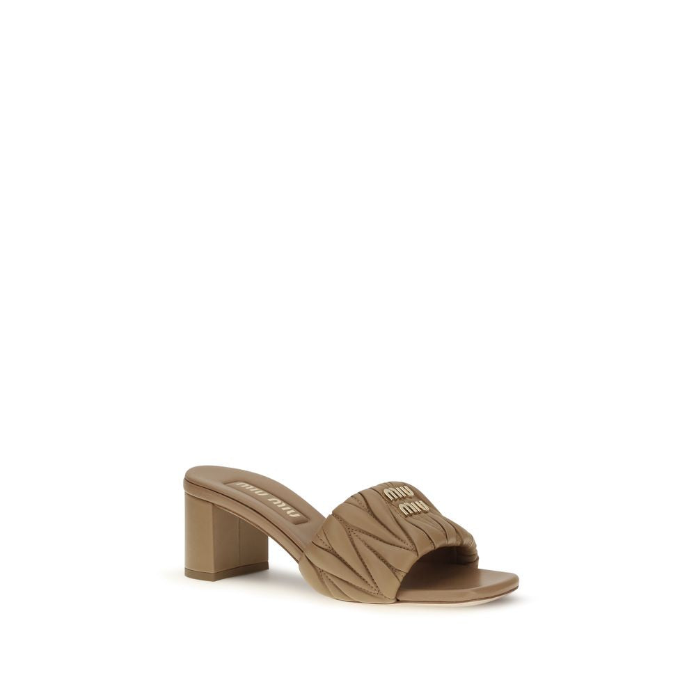 Miu Beige 'Platform' Sandals
