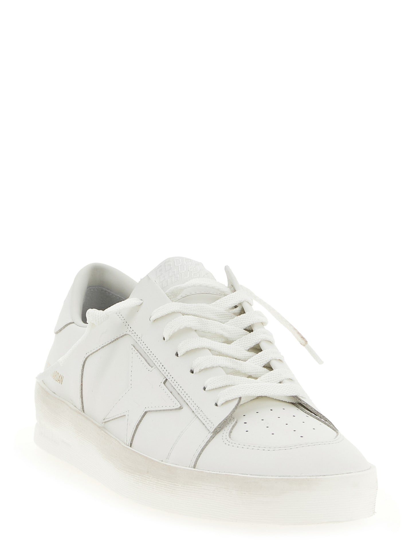 Golden Goose White Cowhide Low Top Sneakers weiss