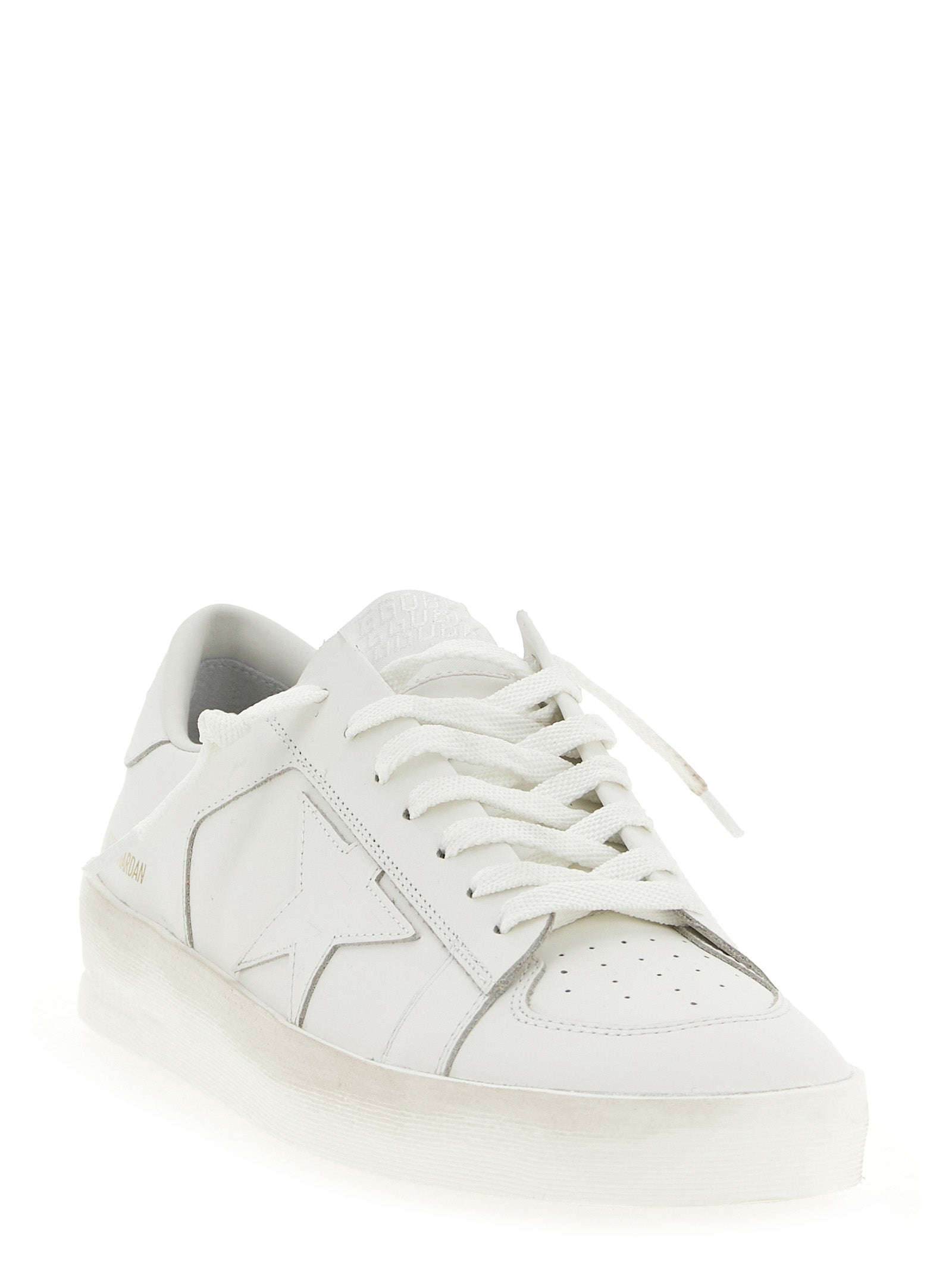 Golden Goose White Cowhide Low Top Sneakers weiss