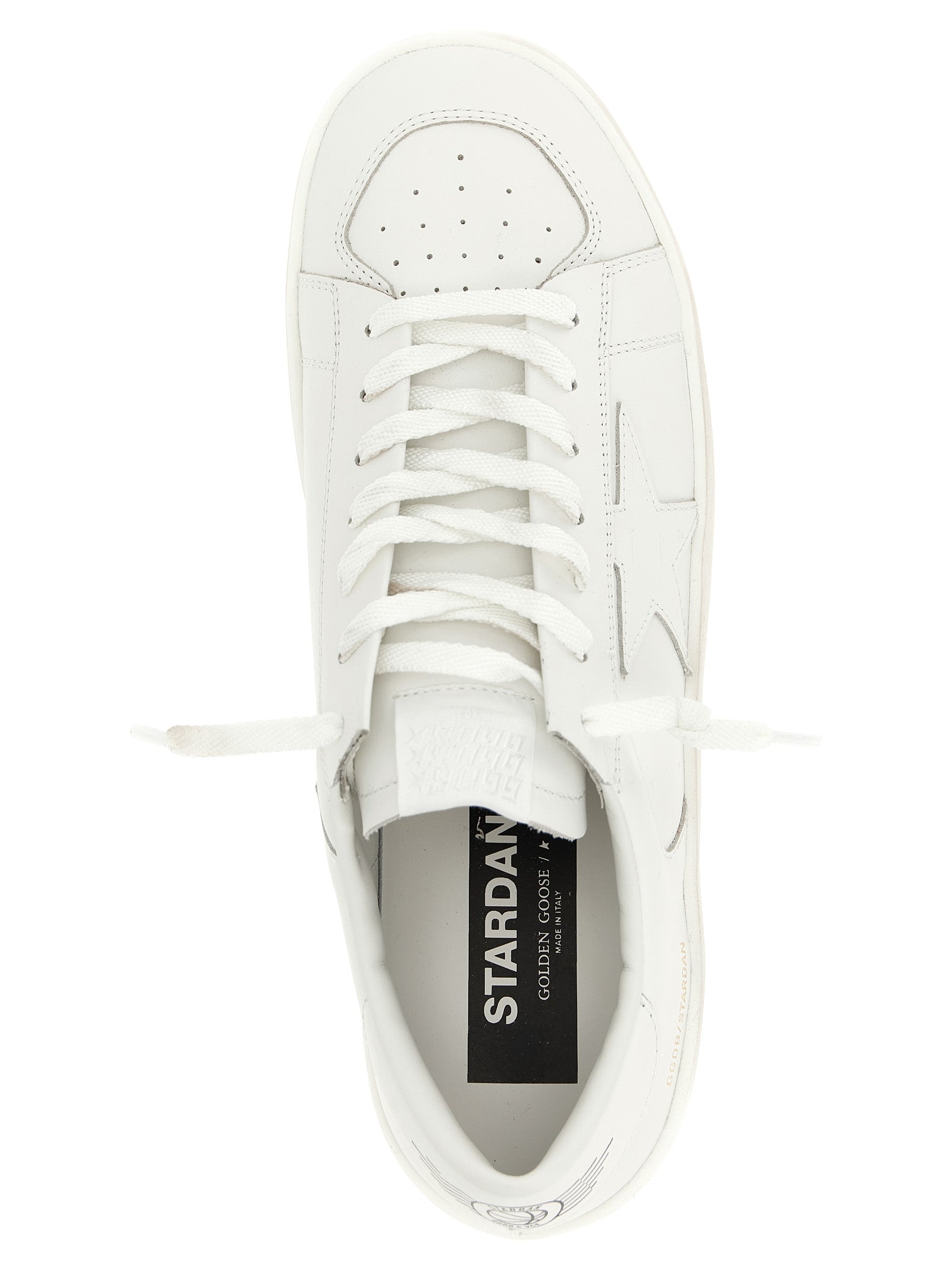 Golden Goose White Cowhide Low Top Sneakers weiss