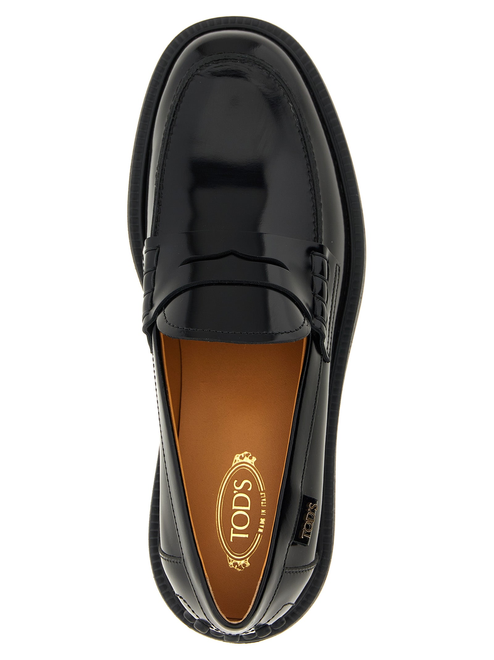 Tod's Black 'Gomma 20L' Mini Loafers schwarz
