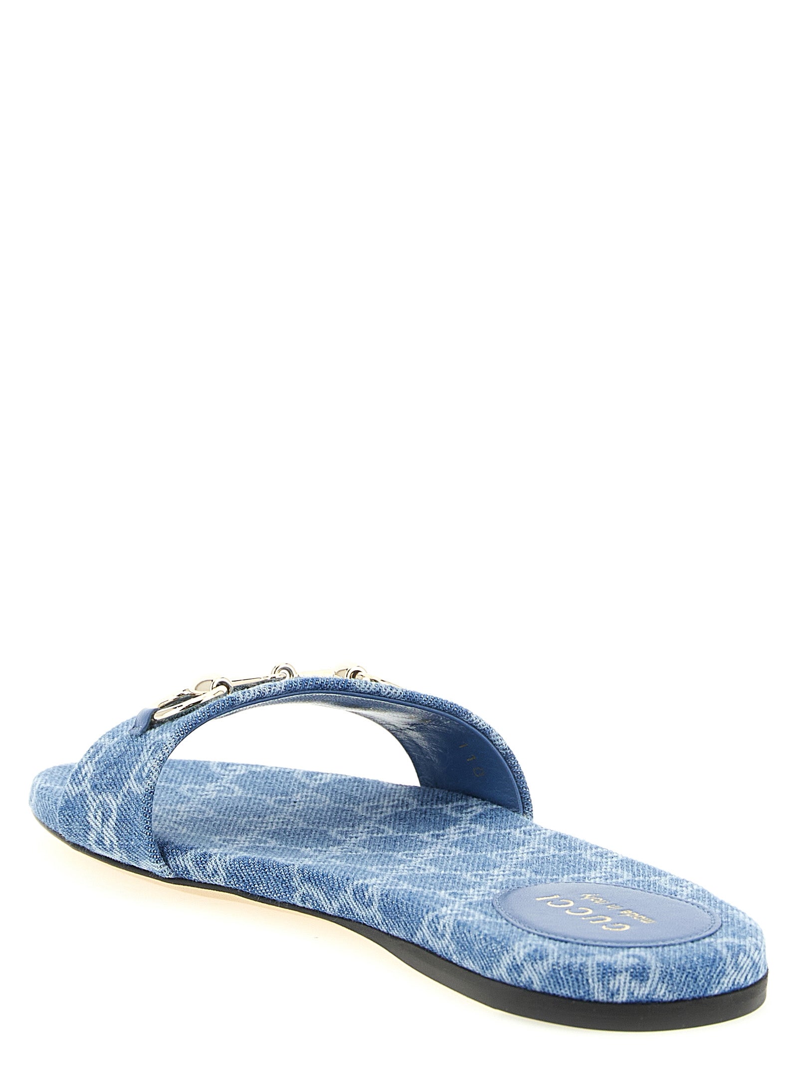 Gucci Blue 'Morsetto' Slides blau