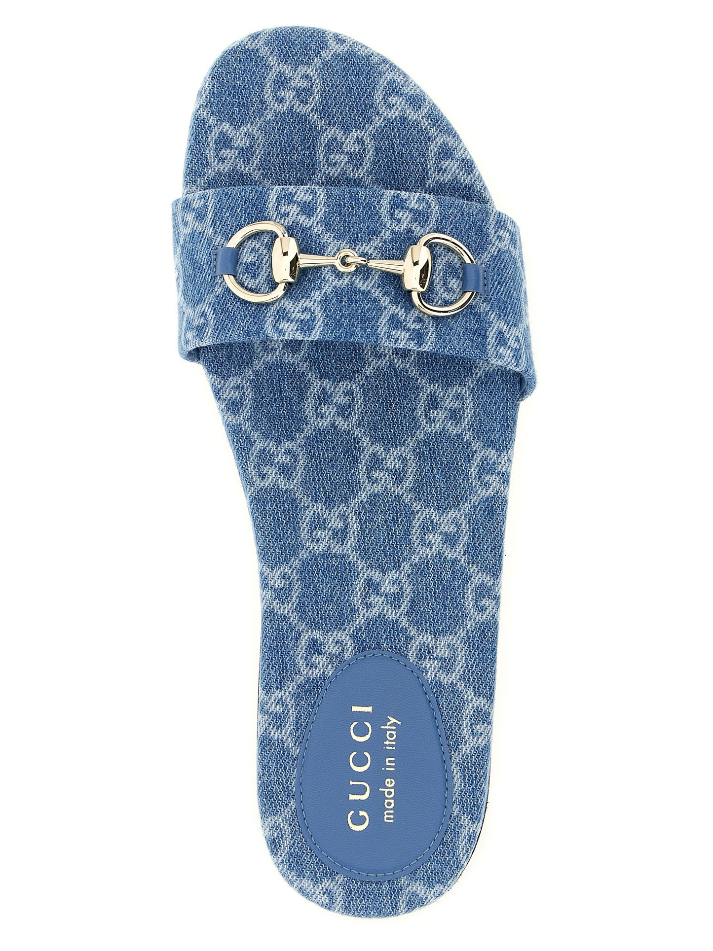 Gucci Blue 'Morsetto' Slides blau