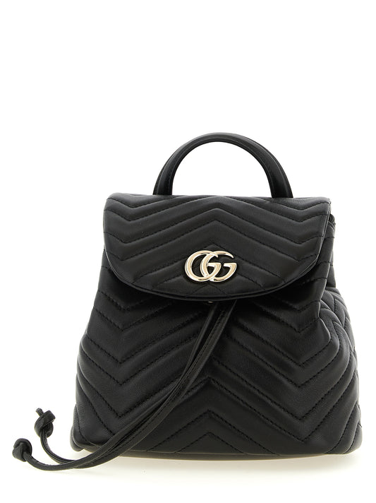Gucci Black 'GG Marmont' Mini Backpack schwarz