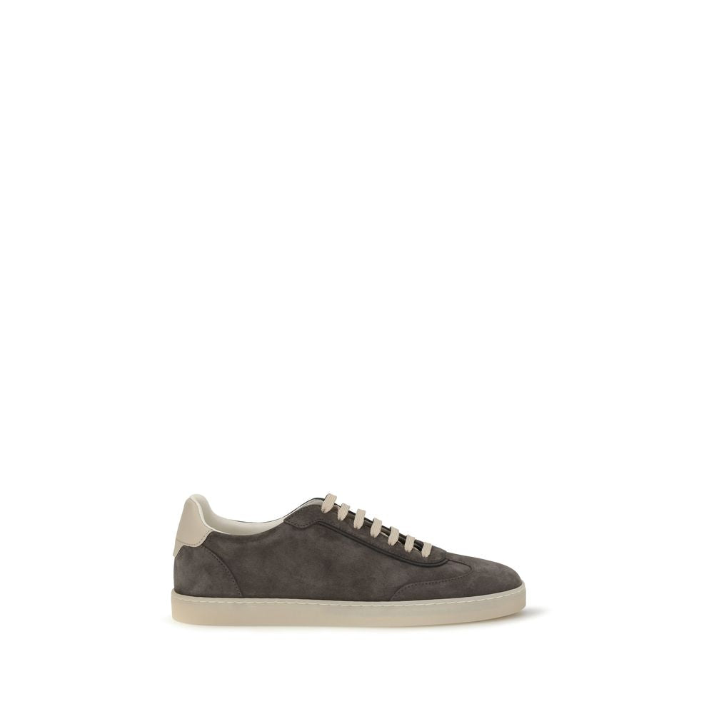 Brunello Cucinelli Gray 'Low Top' Sneakers grau