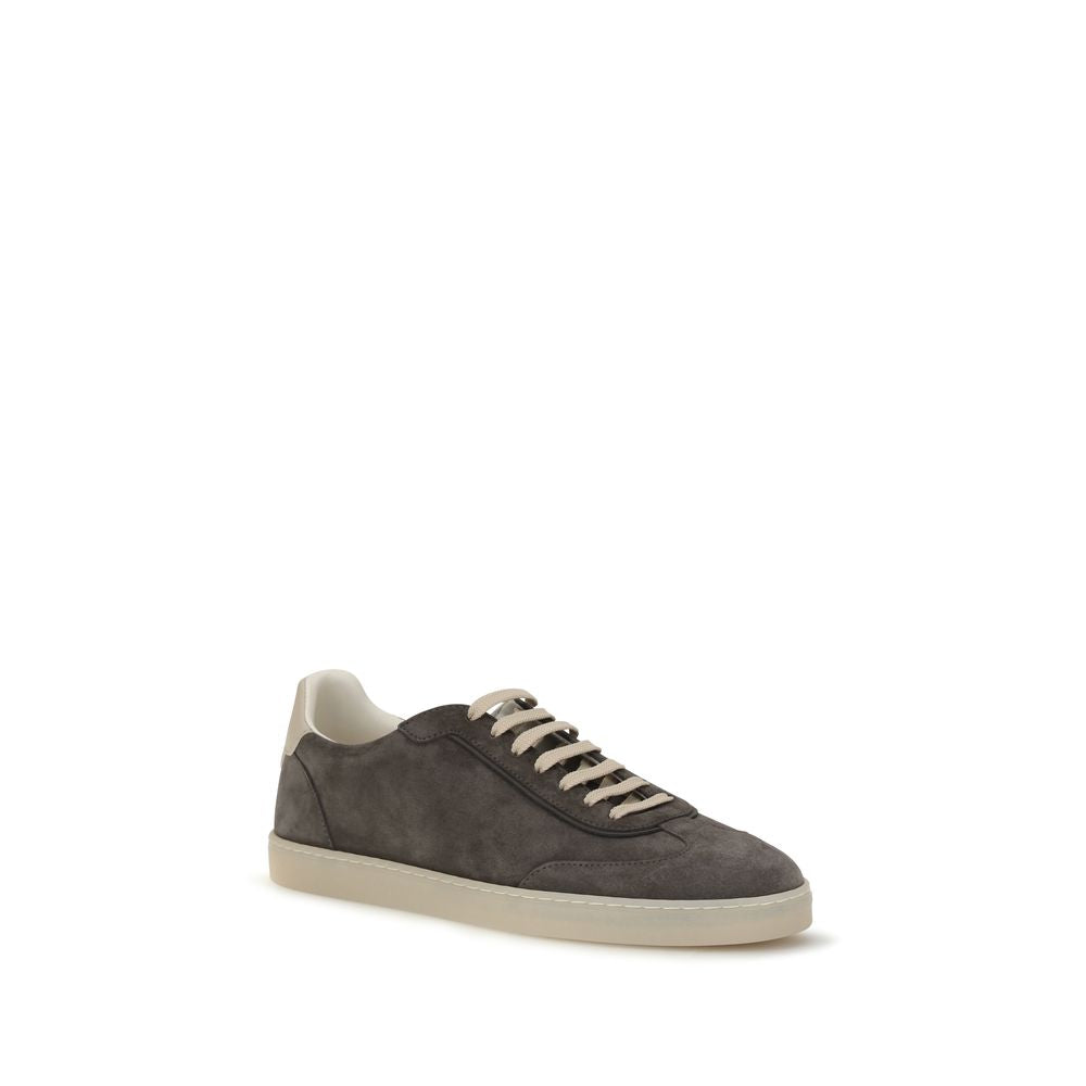 Brunello Cucinelli Gray 'Low Top' Sneakers grau