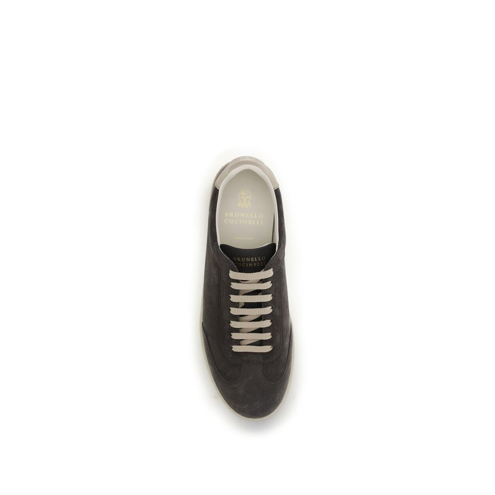 Brunello Cucinelli Gray 'Low Top' Sneakers grau