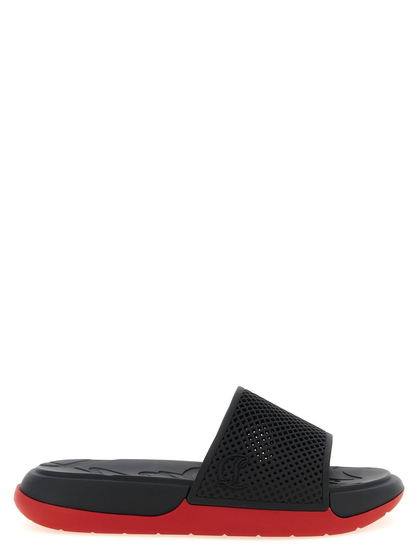 Christian Louboutin Black 'Easy Breezy' Slides schwarz