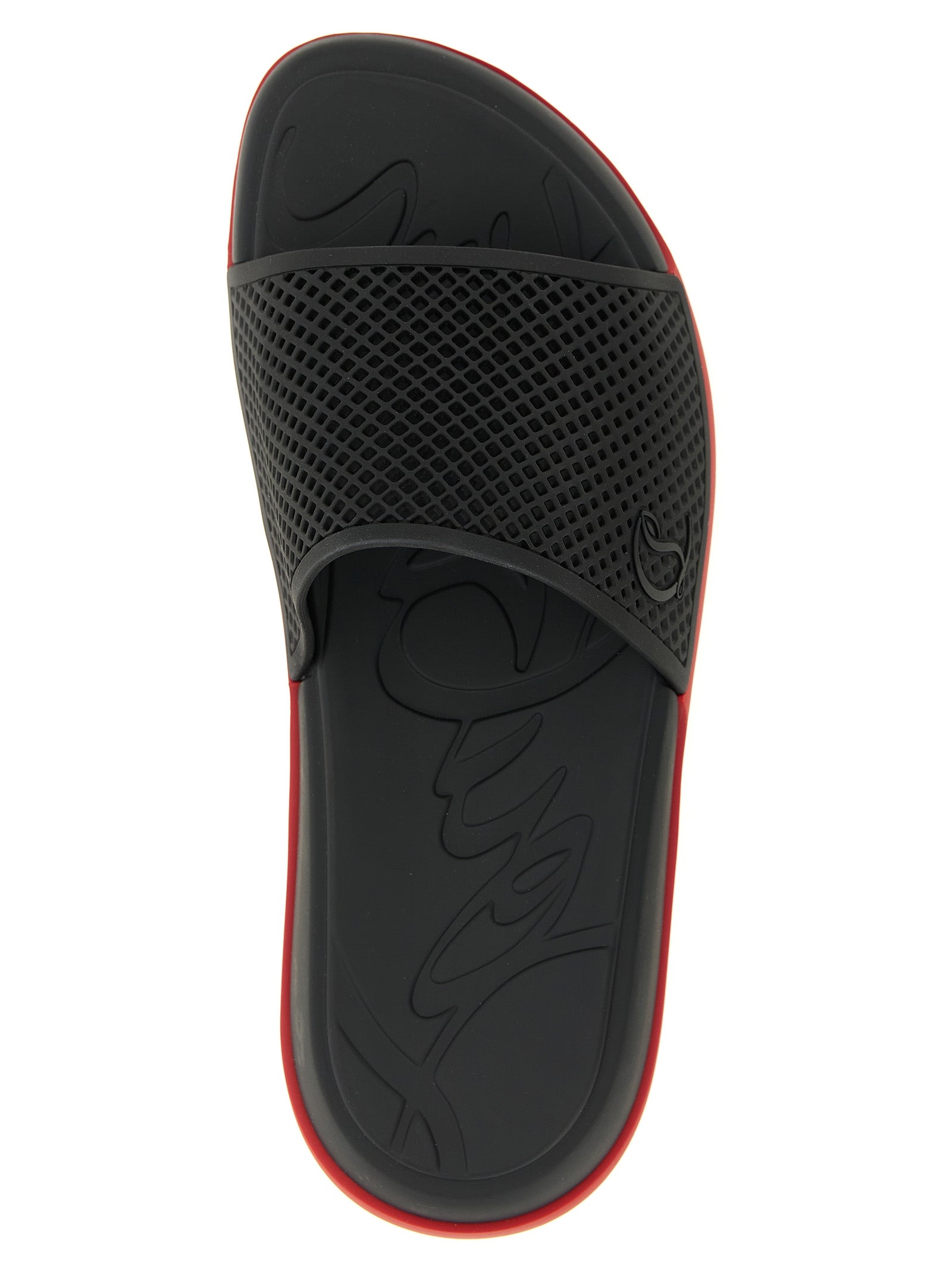 Christian Louboutin Black 'Easy Breezy' Slides schwarz
