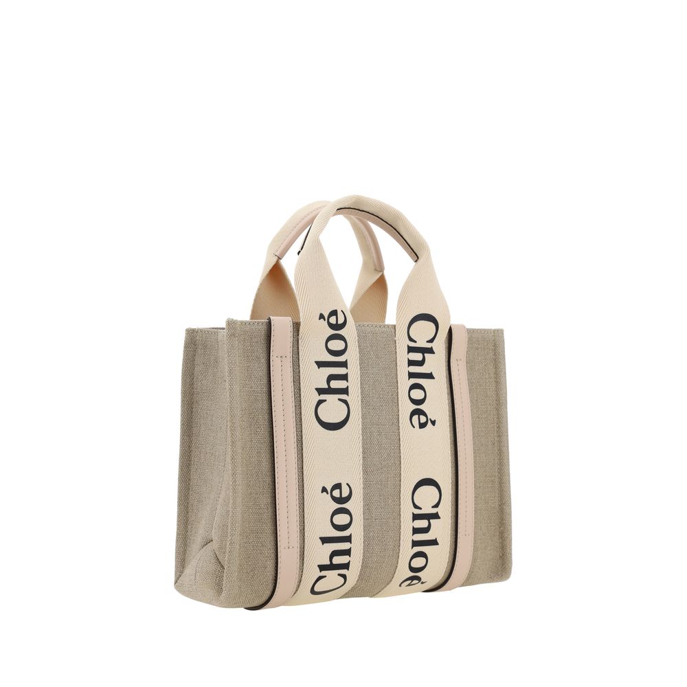 Chloé Brown Woody Canvas Tote Bag braun