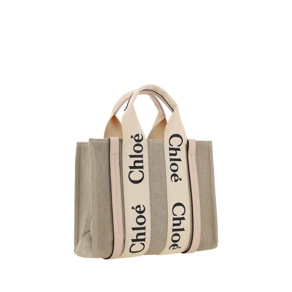 Chloé Brown Woody Canvas Tote Bag braun