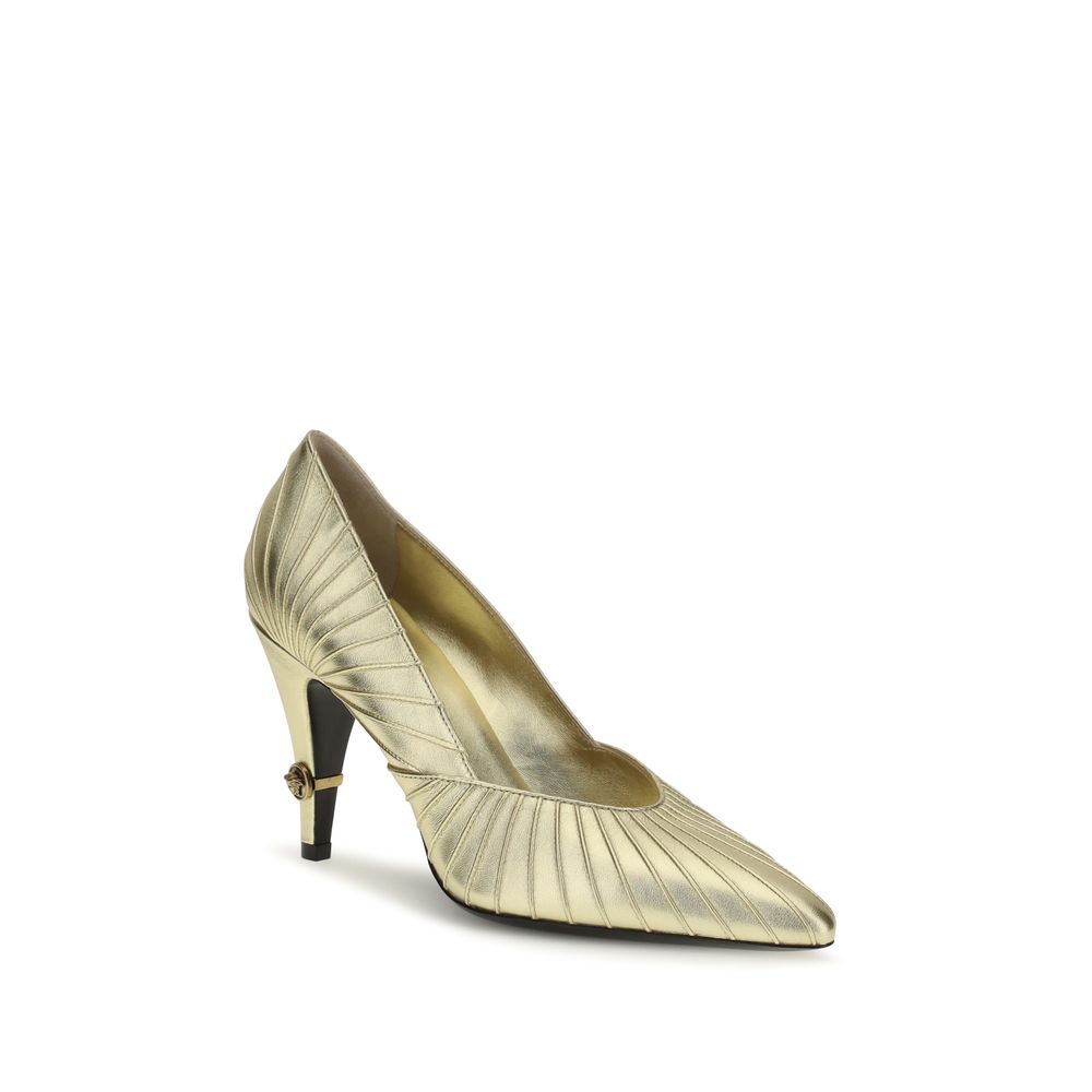 Versace Gold 'Slip-On' Mini Pumps