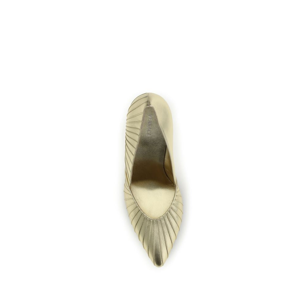 Versace Gold 'Slip-On' Mini Pumps