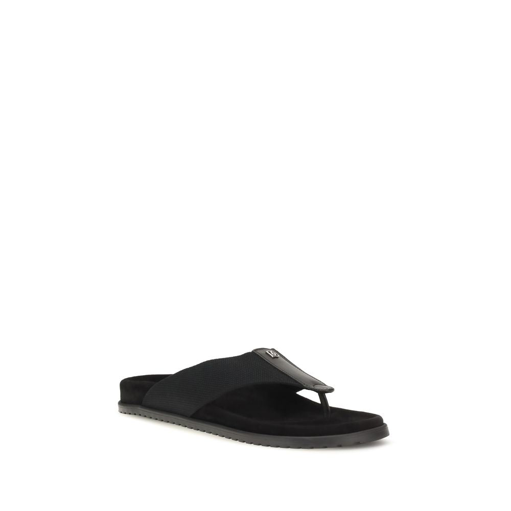 Dolce & Gabbana Black 'Eva' Sandals schwarz
