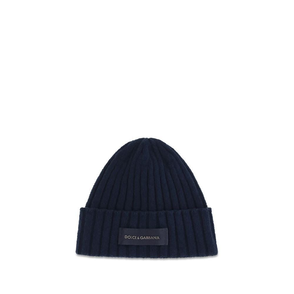 Dolce & Gabbana Blue Wool Beanie blau