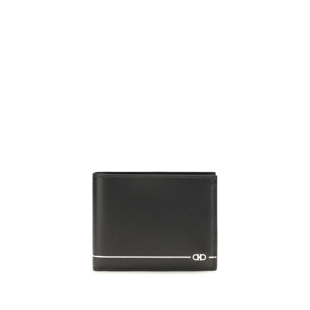 Ferragamo Black Bifold Wallet schwarz