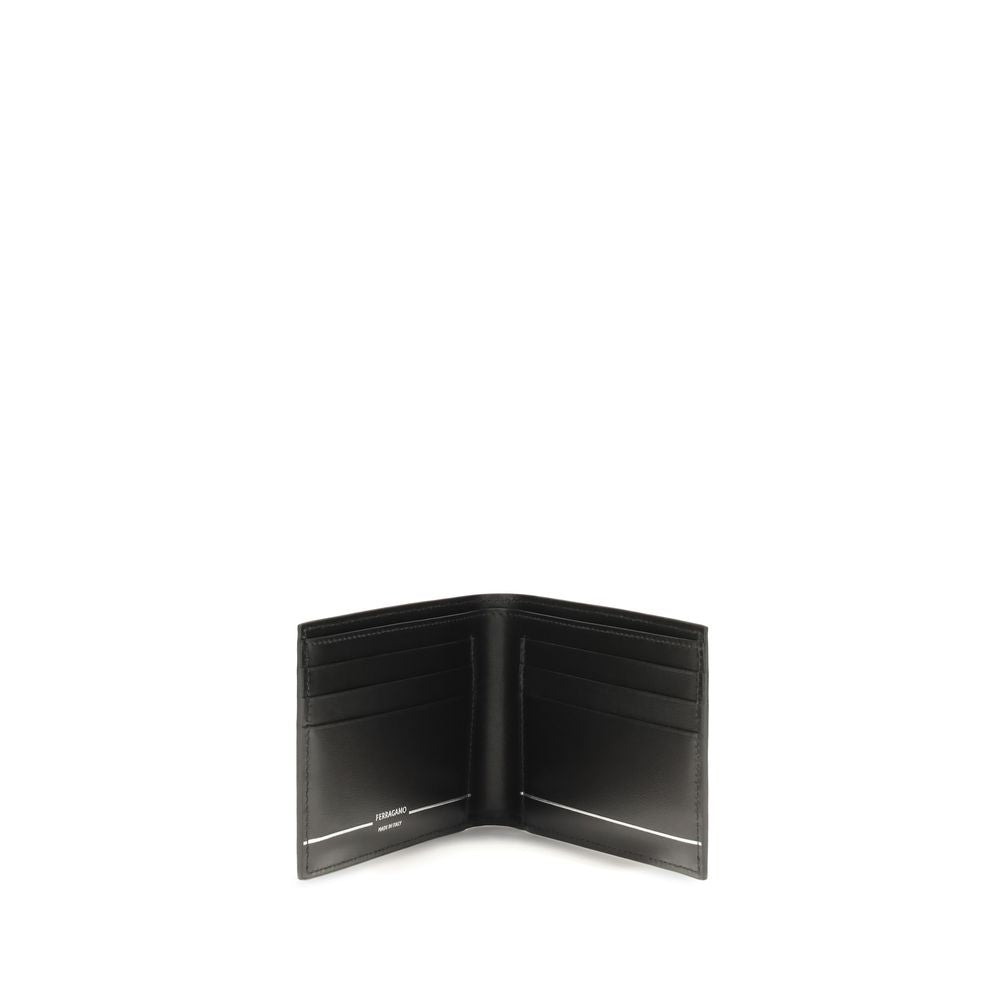 Ferragamo Black Bifold Wallet schwarz
