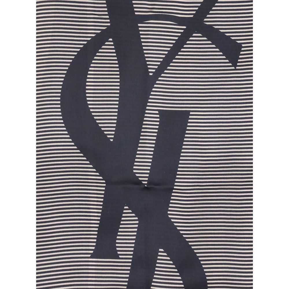 Saint Laurent Blue Silk Scarf blau