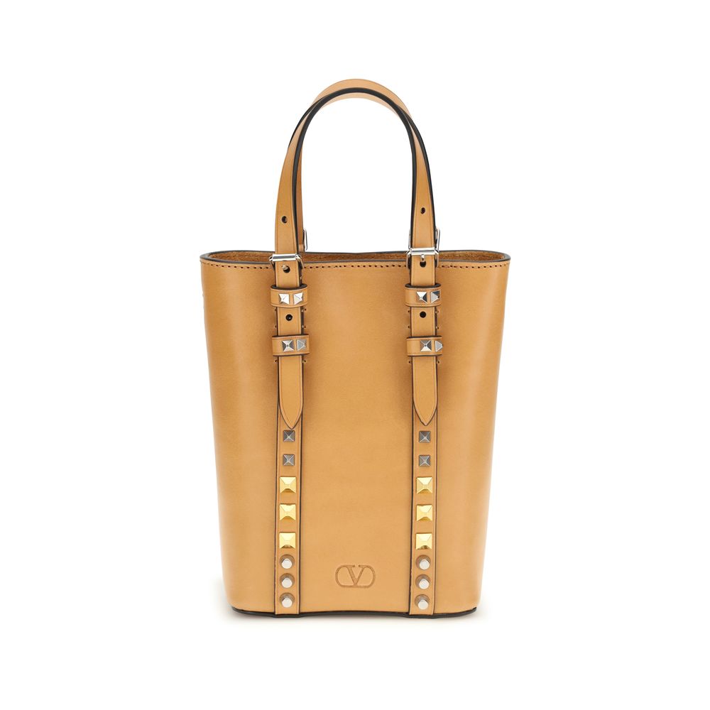 Valentino Garavani Beige 'Rockstud' Mini Shoulder Bag