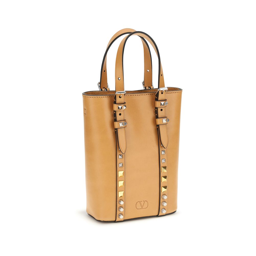 Valentino Garavani Beige 'Rockstud' Mini Shoulder Bag