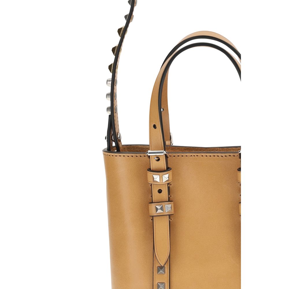 Valentino Garavani Beige 'Rockstud' Mini Shoulder Bag