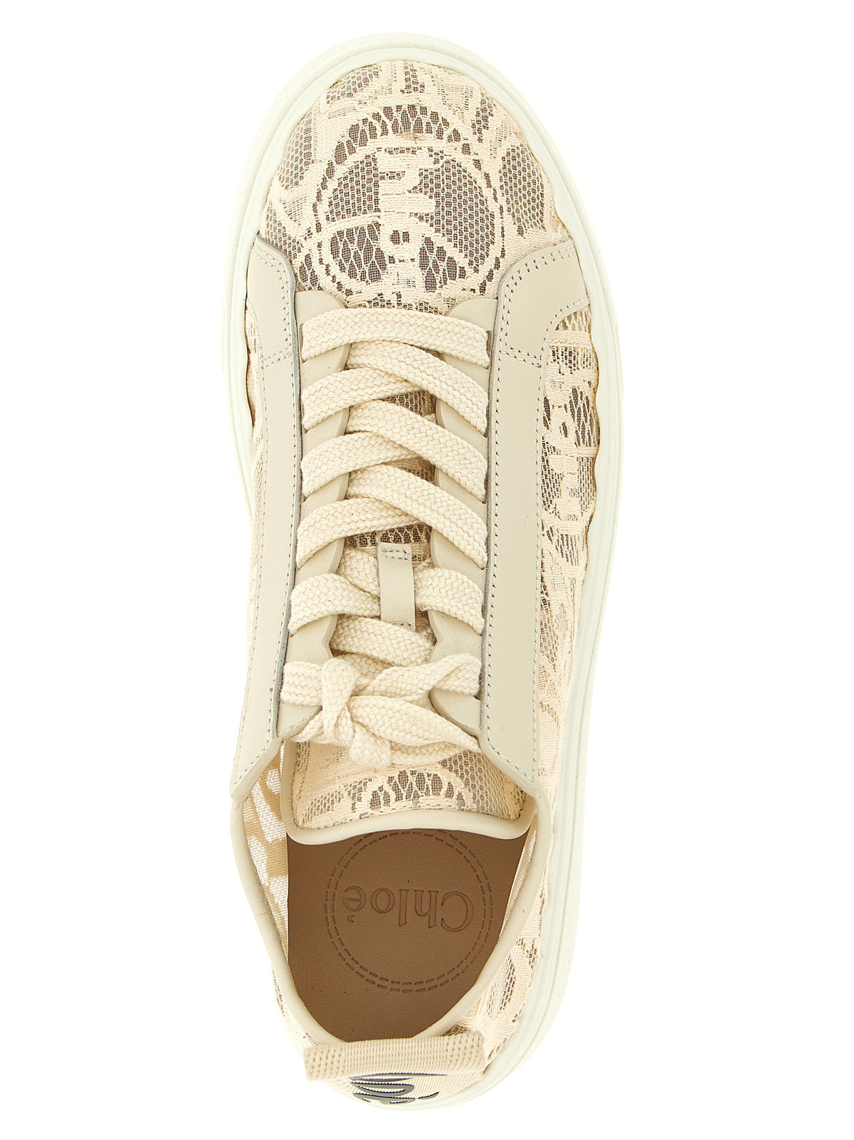 Chloé Beige 'Lauren' Sneakers