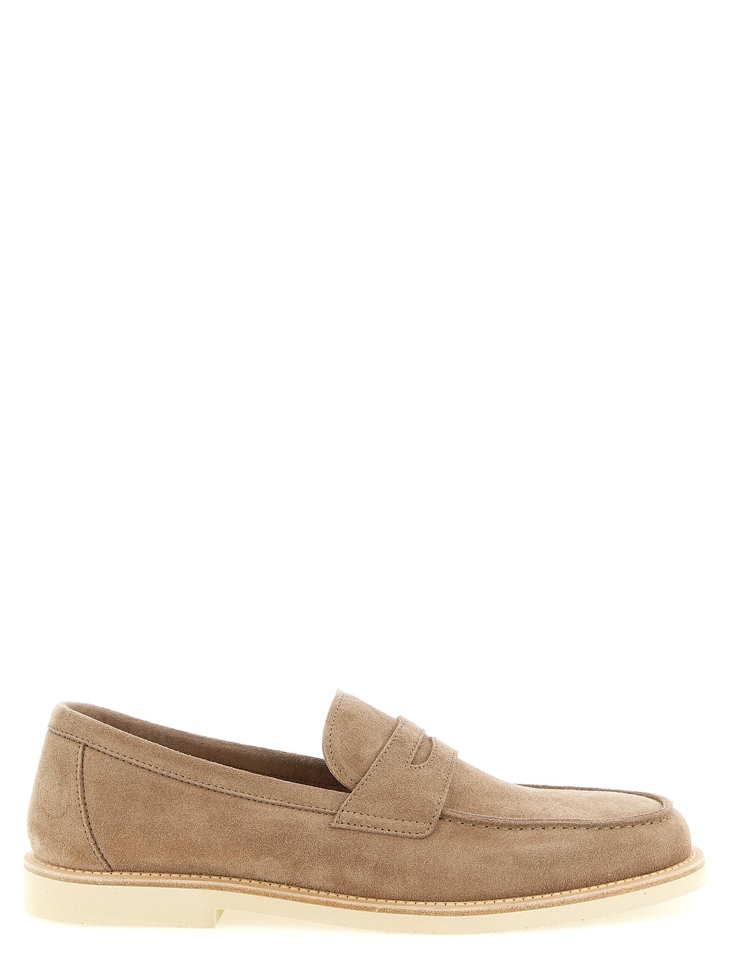 Brunello Cucinelli Beige 'Penny Loafer Light.' Loafers