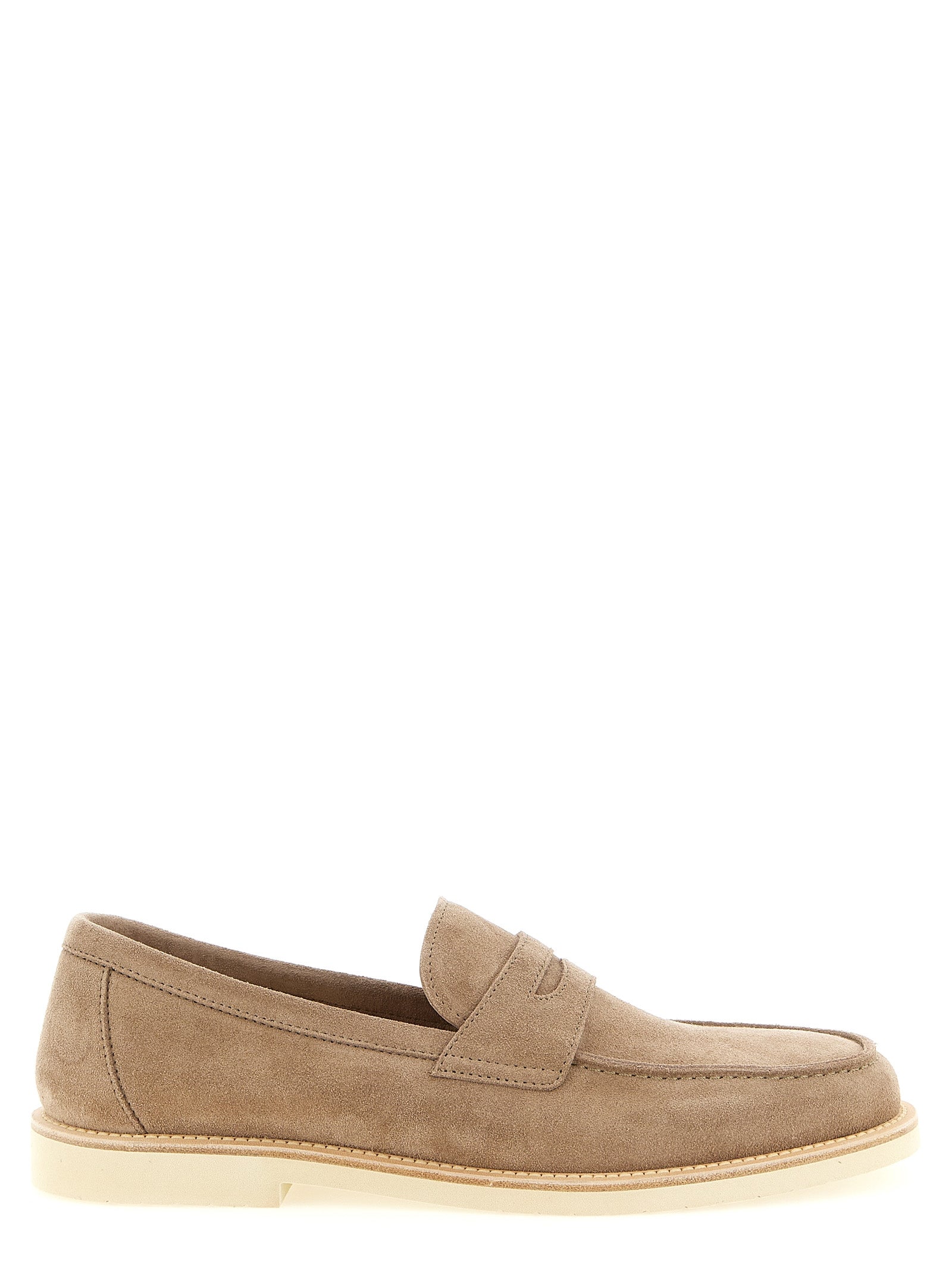 Brunello Cucinelli Beige 'Penny Loafer Light.' Loafers