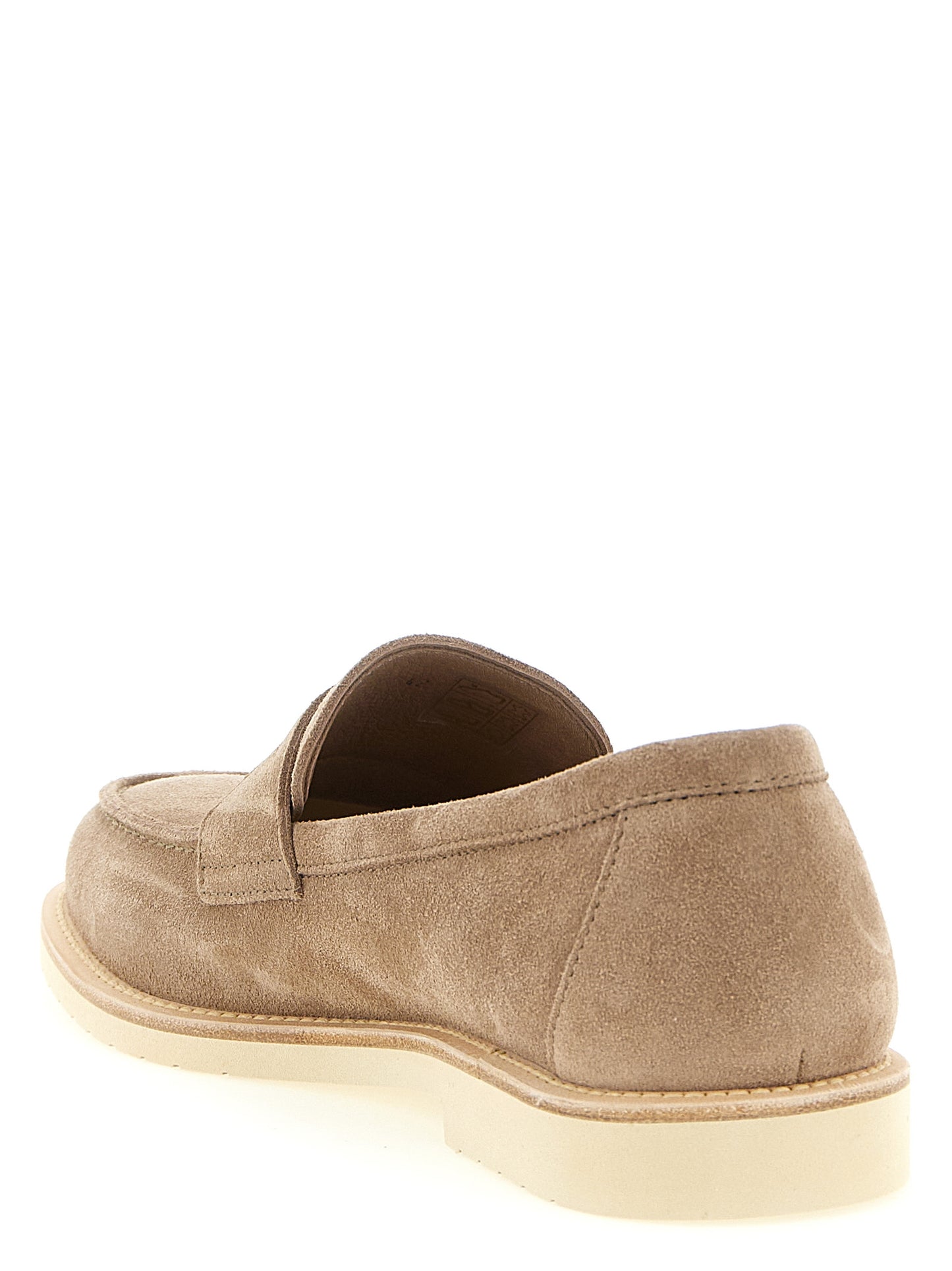 Brunello Cucinelli Beige 'Penny Loafer Light.' Loafers