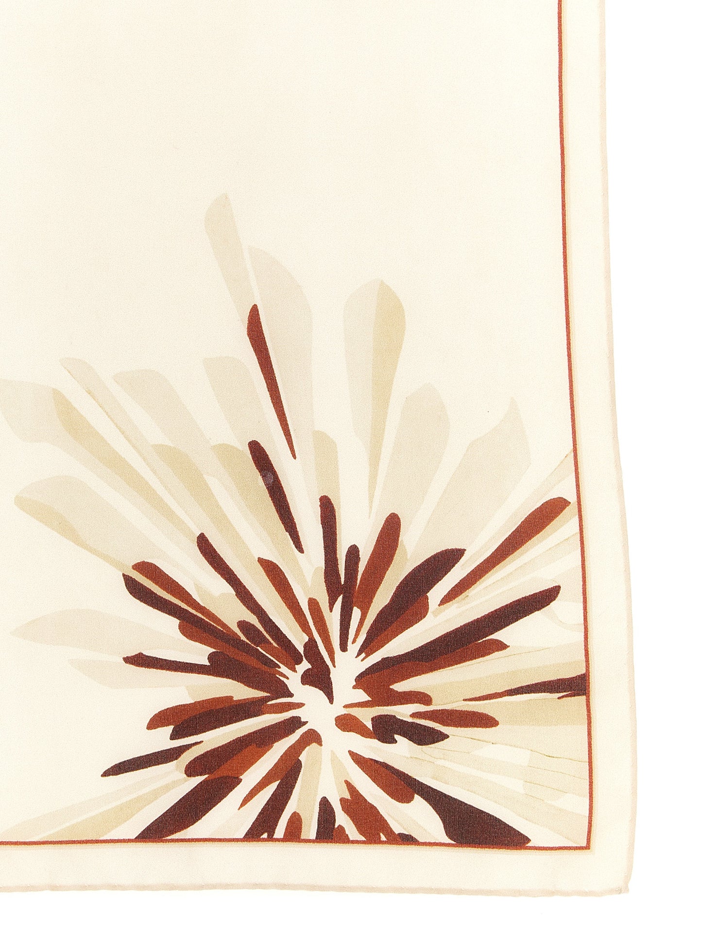 Brunello Cucinelli Beige 'Bloom Print' Scarf