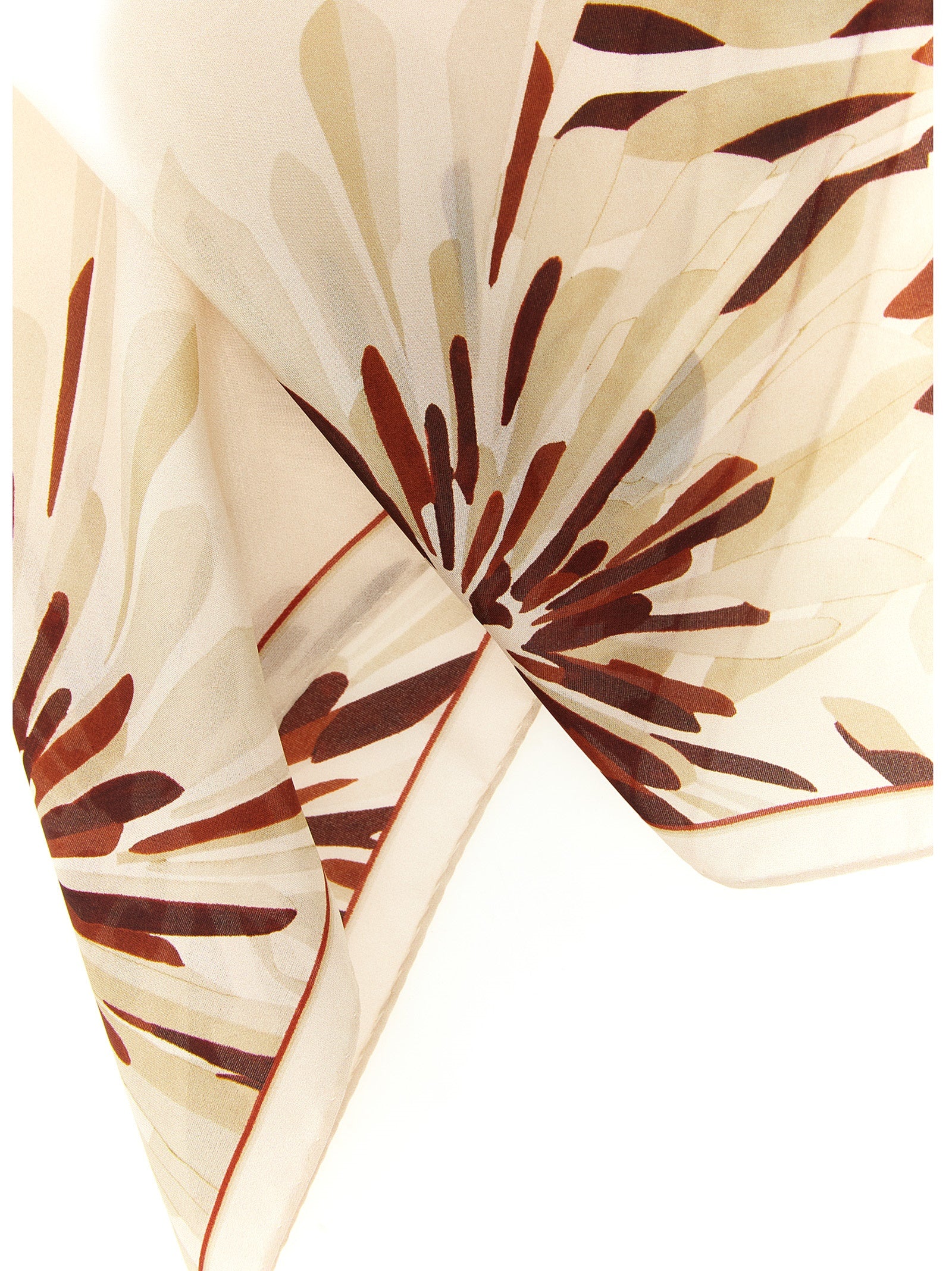 Brunello Cucinelli Beige 'Bloom Print' Scarf