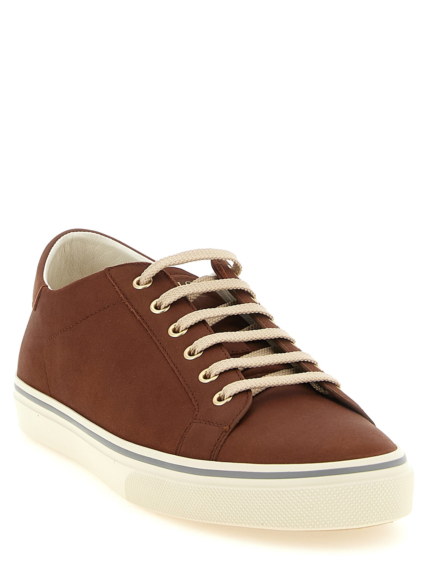 Brunello Cucinelli Brown 'Low Top' Mini Sneakers braun