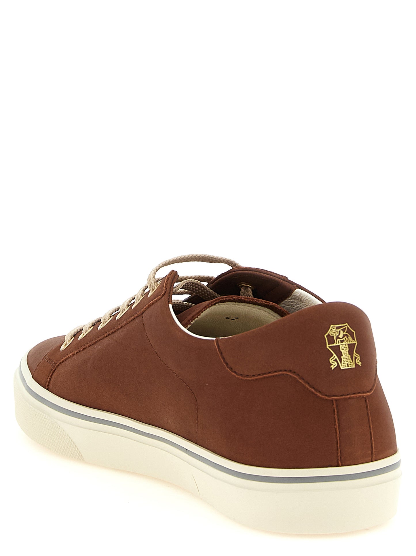 Brunello Cucinelli Brown 'Low Top' Mini Sneakers braun