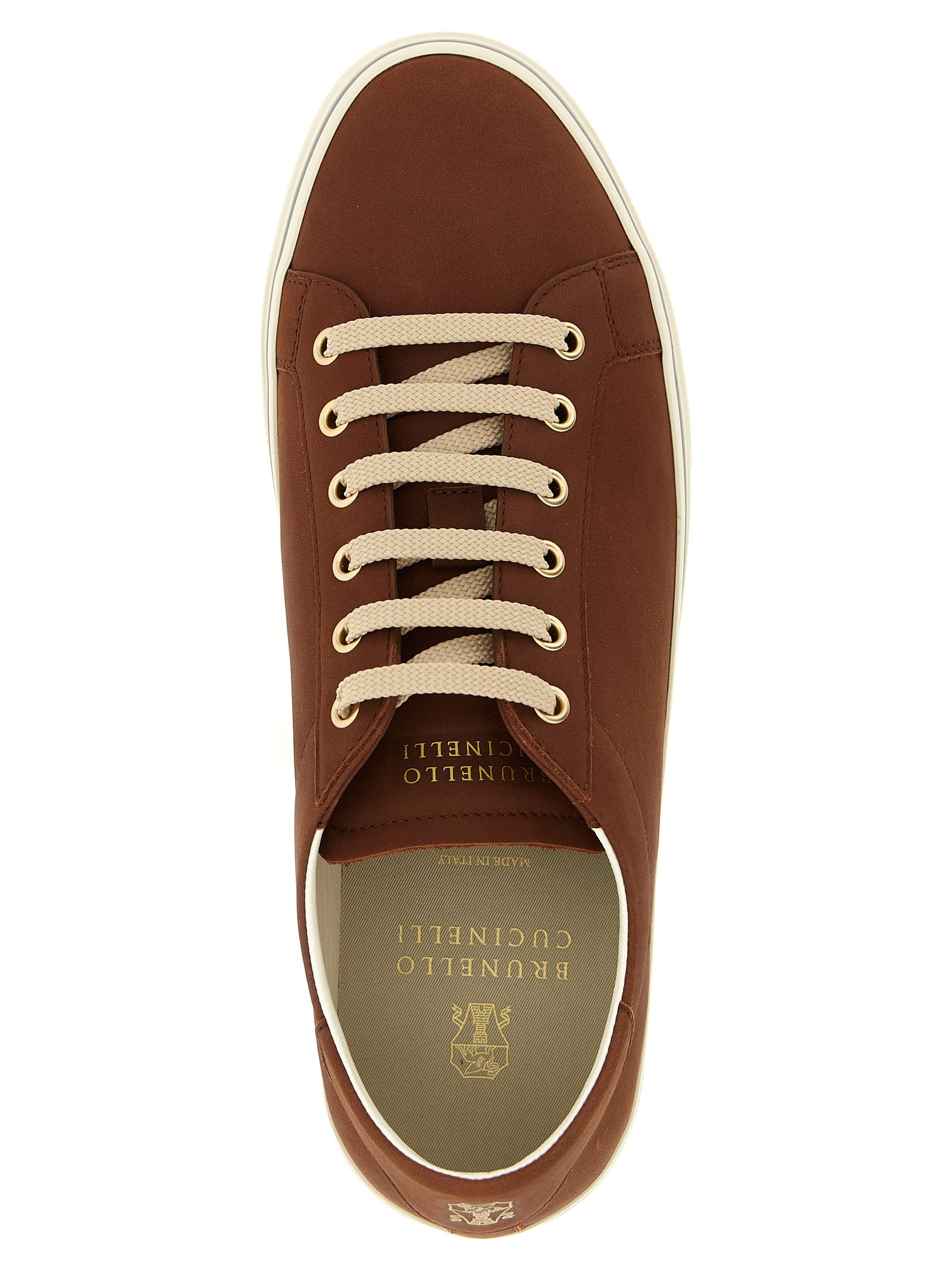 Brunello Cucinelli Brown 'Low Top' Mini Sneakers braun