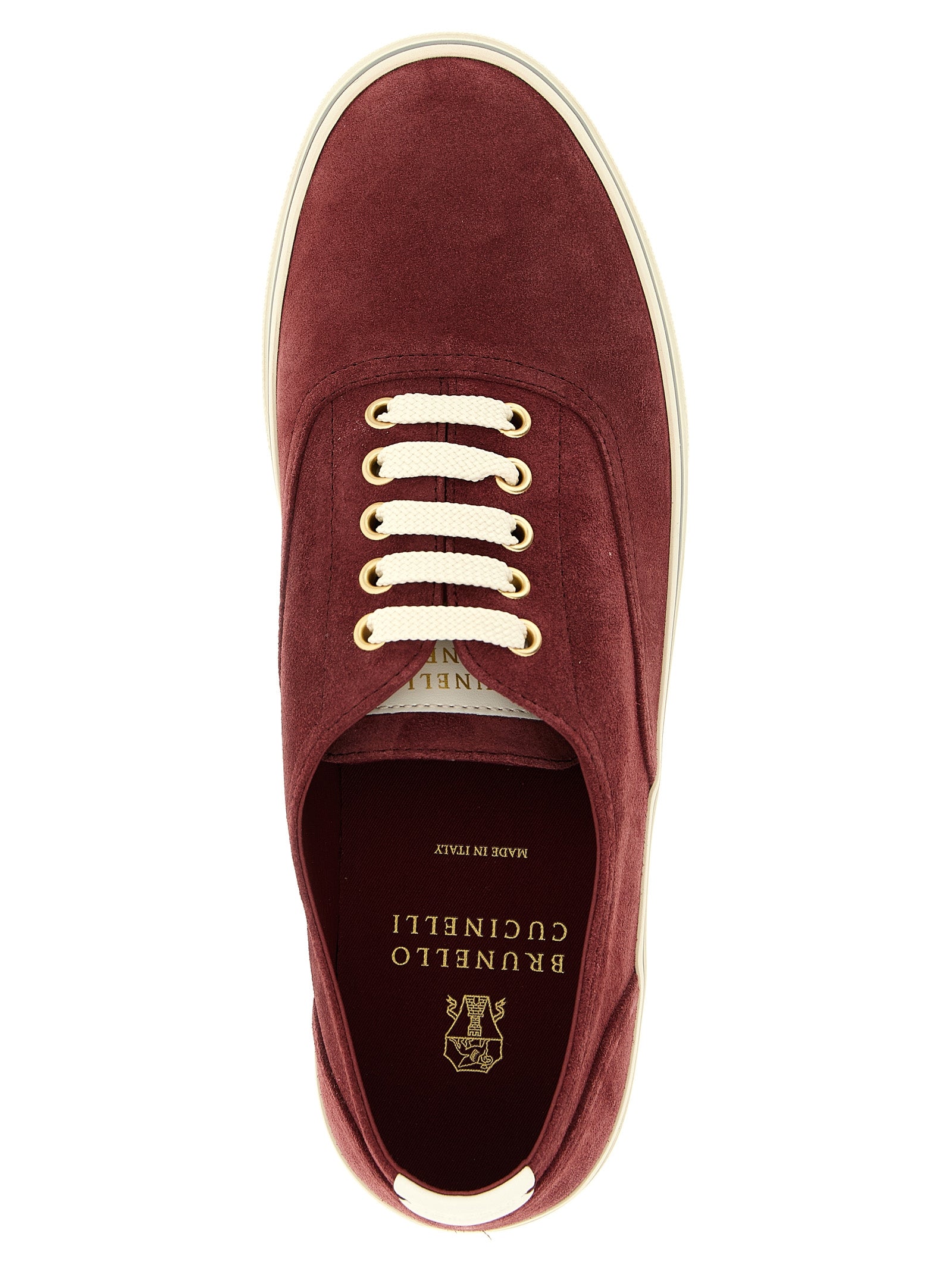 Brunello Cucinelli Bordeaux 'Low Top' Sneakers