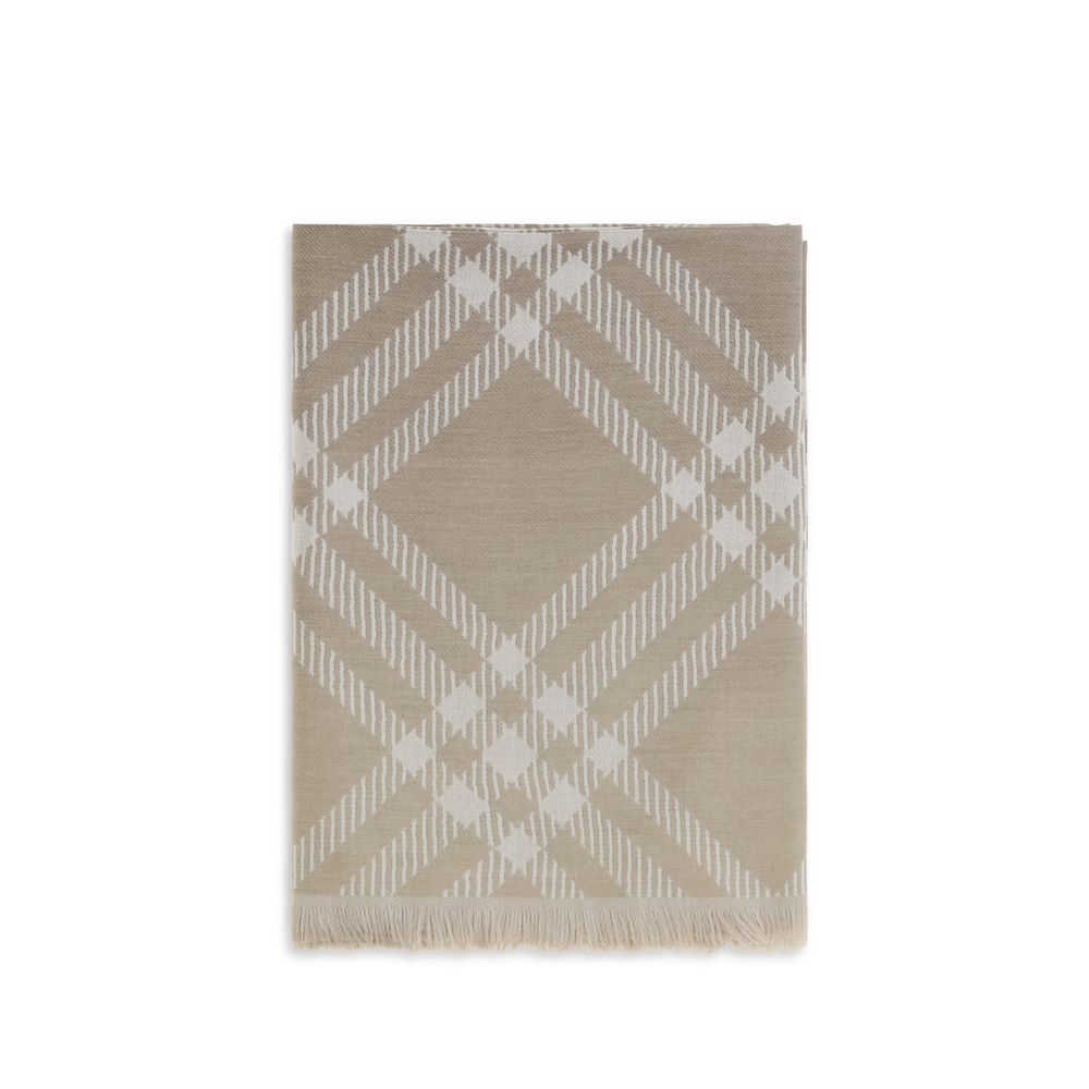 Burberry Beige Wool And Silk Scarf