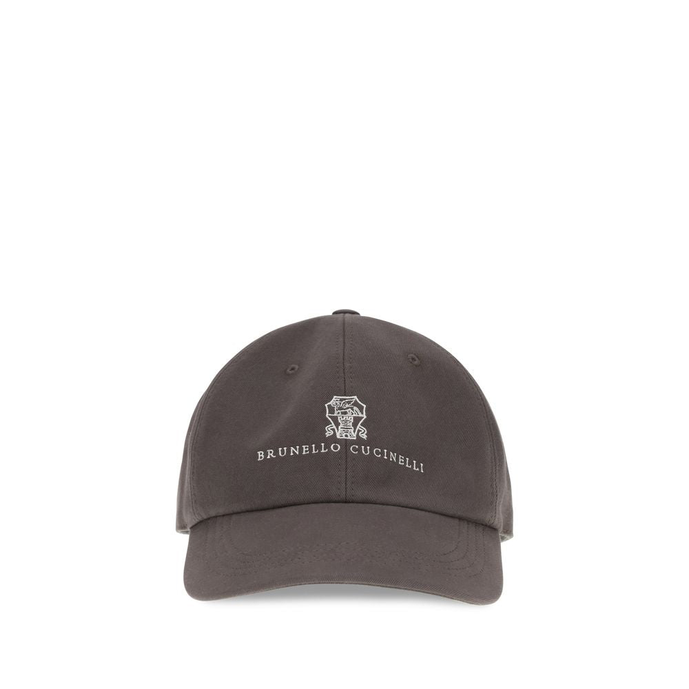 Brunello Cucinelli Brown Cotton Baseball Hat braun