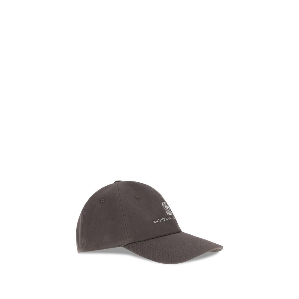 Brunello Cucinelli Brown Cotton Baseball Hat braun
