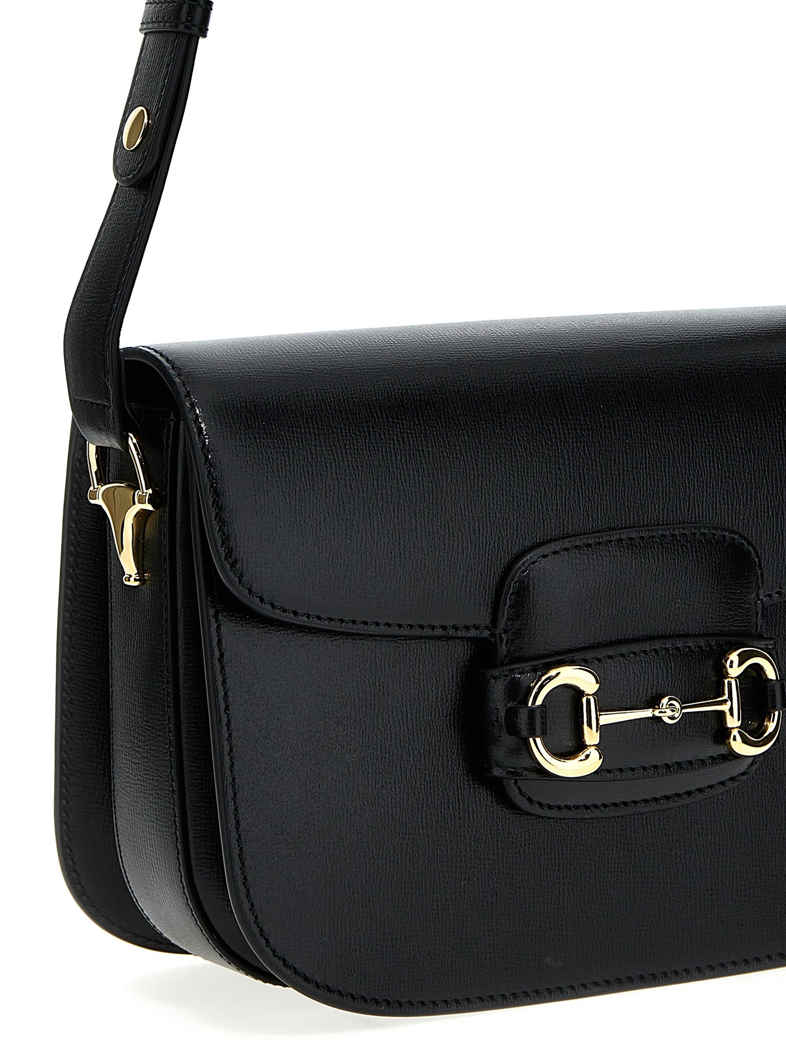Gucci Black Leather Shoulder Bag schwarz