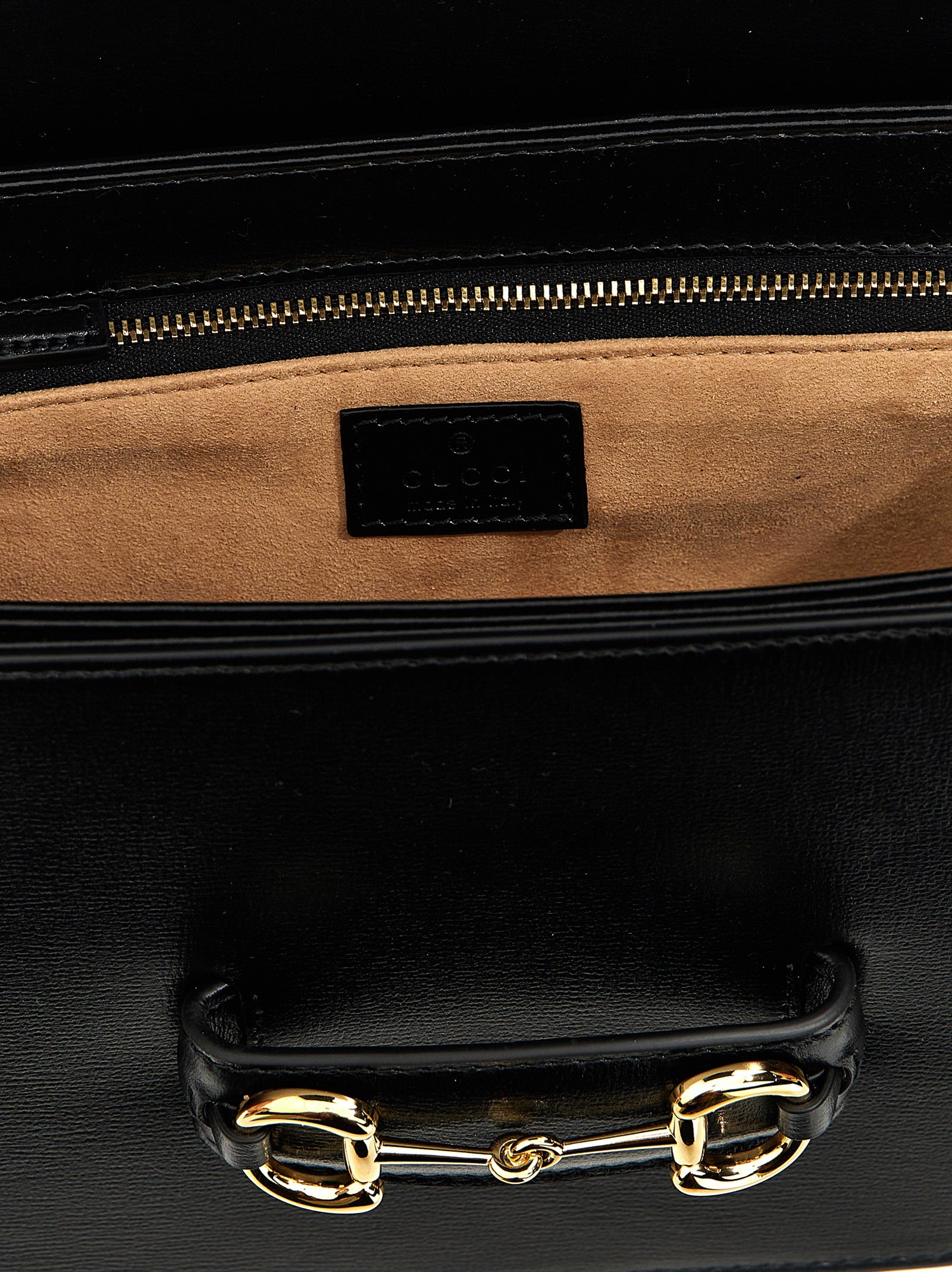 Gucci Black Leather Shoulder Bag schwarz