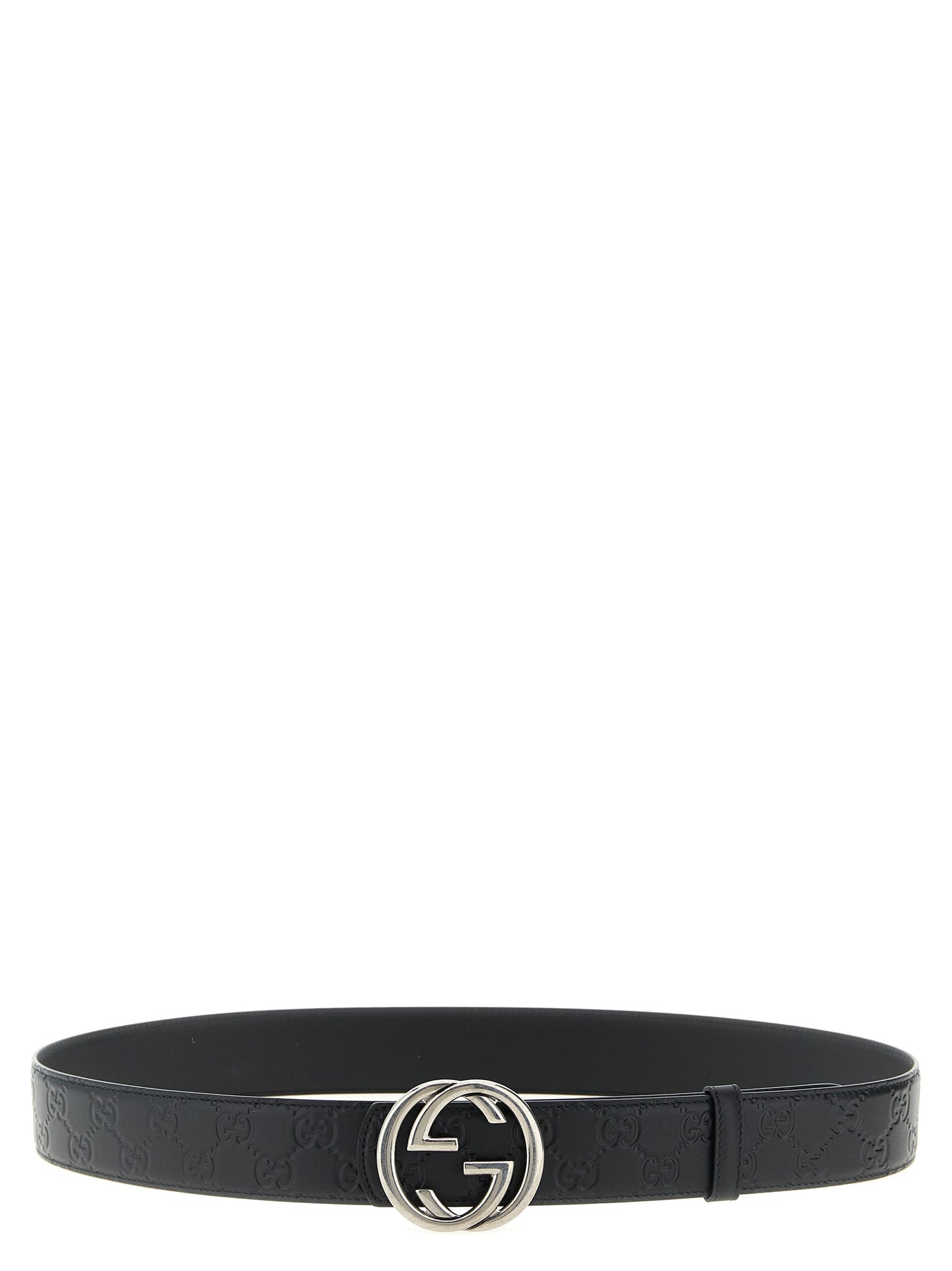 Gucci Black 'Incrocio GG' Belt schwarz