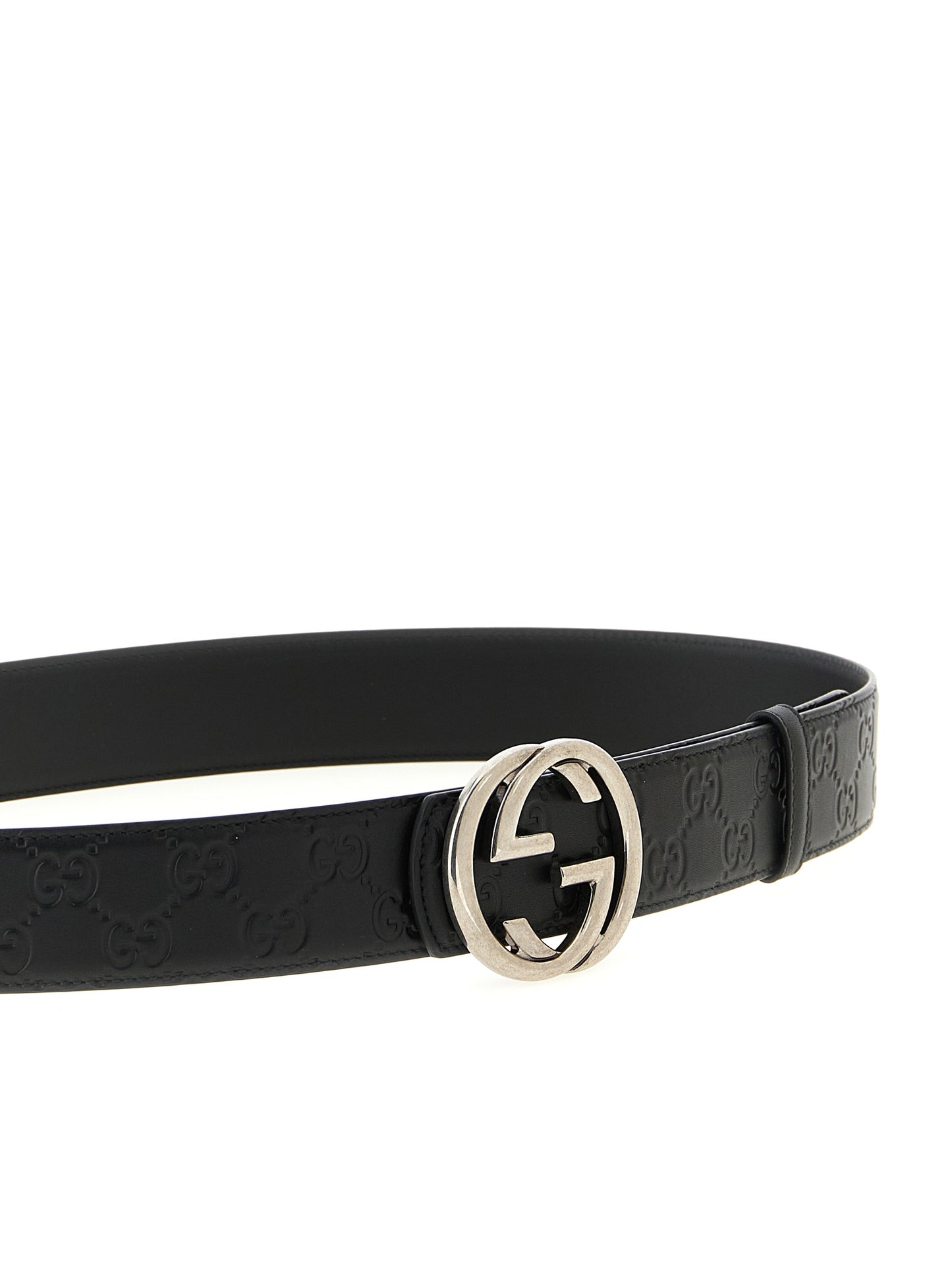 Gucci Black 'Incrocio GG' Belt schwarz